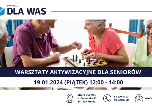 Chcesz mieć wpływ na aktywności w Klubie Seniora? Przyjdź na warsztat aktywizacyjny!